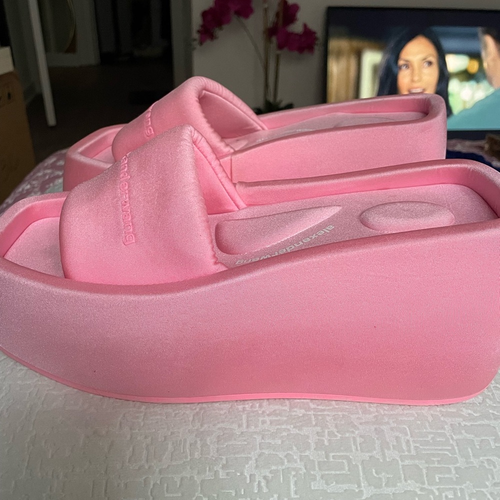 Balenciaga Women's Vibrant Pink Platform Sandals